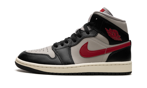 Jordan 1 Mid Black College Grey Gym Red (Women's)