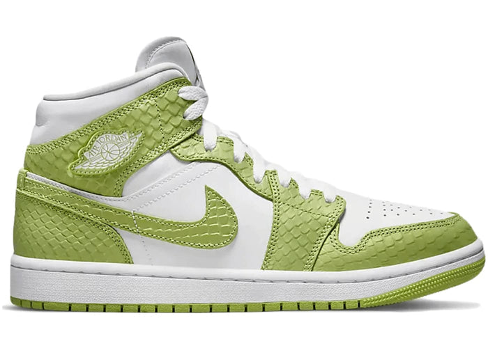 Jordan 1 Mid Green Python (Women's)