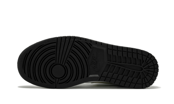 Jordan 1 Mid Patent Black White Gold