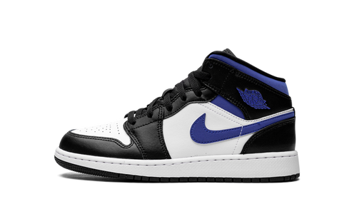 Jordan 1 Mid White Black Racer Blue (GS)