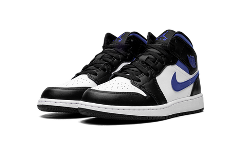 Jordan 1 Mid White Black Racer Blue (GS)