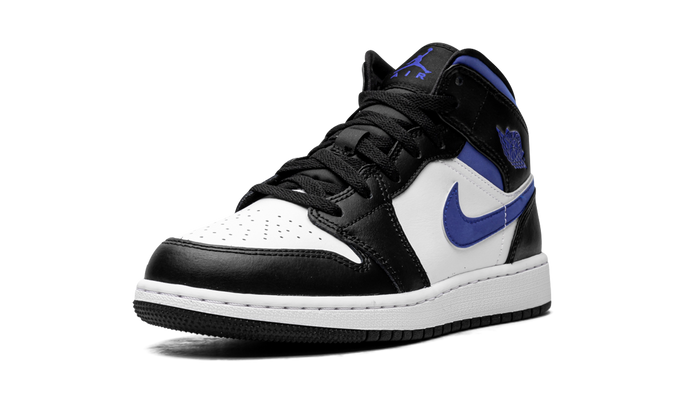 Jordan 1 Mid White Black Racer Blue (GS)