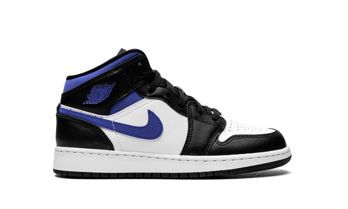 Jordan 1 Mid White Black Racer Blue (GS)