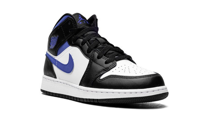 Jordan 1 Mid White Black Racer Blue (GS)