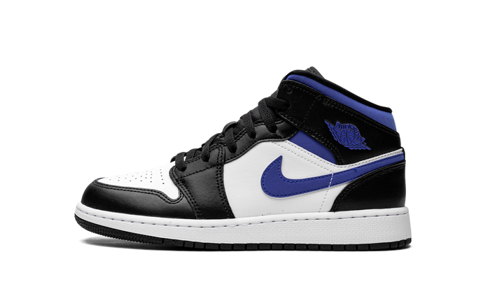 Jordan 1 Mid White Black Racer Blue (GS)