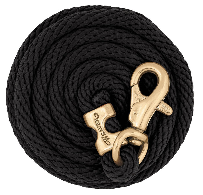 10' Weaver Poly Lead Rope with Bull Trigger Snap - WLC4A9 - Black - 5
