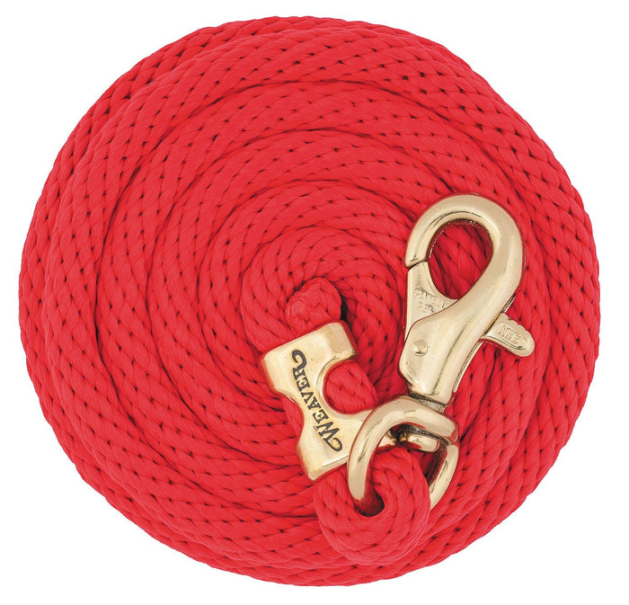 10' Weaver Poly Lead Rope with Bull Trigger Snap - WLC5AA - Red - 6