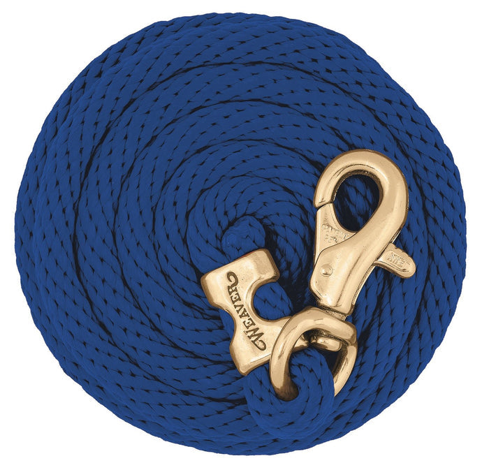 10' Weaver Poly Lead Rope with Bull Trigger Snap - WLC5AB - Blue - 7