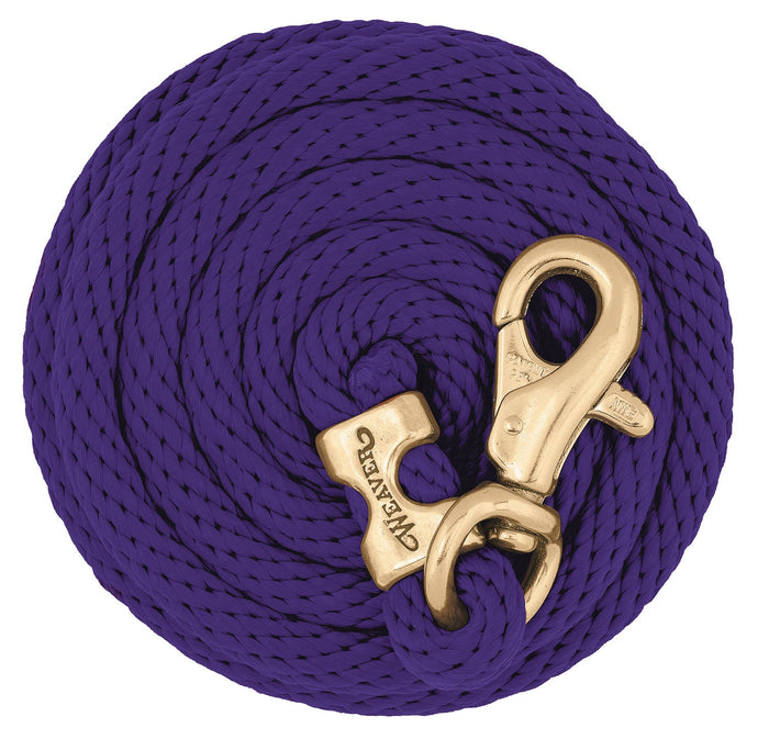 10' Weaver Poly Lead Rope with Bull Trigger Snap - WLC5AC - Purple - 8