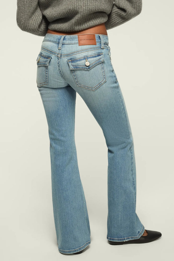 [162995-430] WOMENS LUCKY BRAND LOW RISE FLARE - PURITY WASH rubbersoled