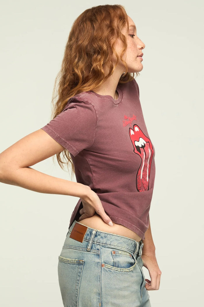 [163156-600] WOMENS LUCKY BRAND ROLLING STONES LACE LIPS CLASSIC CREW rubbersoled