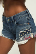 [163341-420] WOMENS LUCKY BRAND LUCKY LEGEND LOW RISE FESTIVAL SHORT rubbersoled