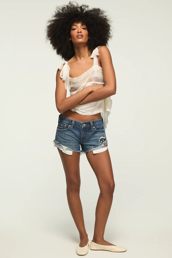 [163341-420] WOMENS LUCKY BRAND LUCKY LEGEND LOW RISE FESTIVAL SHORT rubbersoled