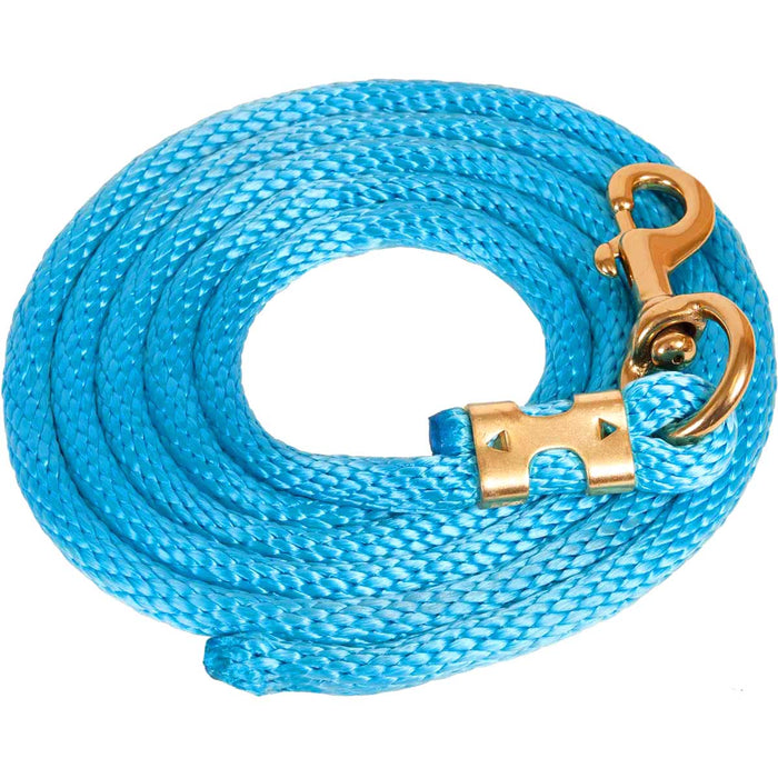 9'L Solid Color Poly Lead Rope with Bolt Snap - 121NL - Aqua - 1
