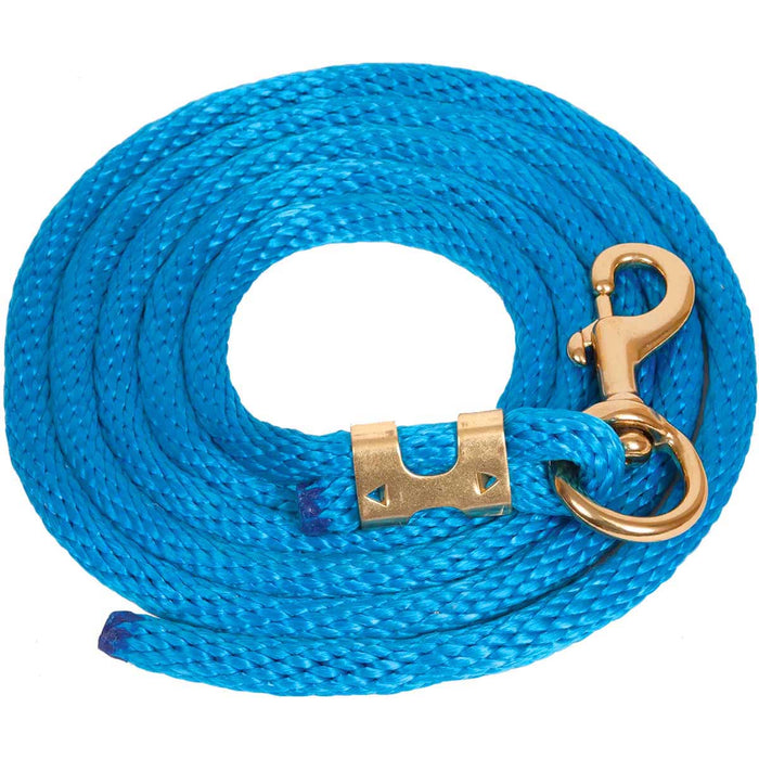 9'L Solid Color Poly Lead Rope with Bolt Snap - 121NF - Blue - 3