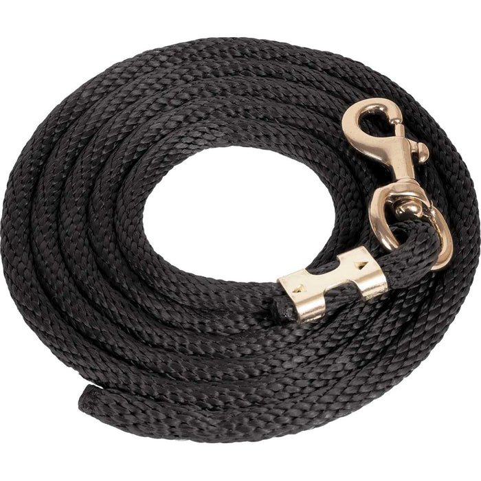 9'L Solid Color Poly Lead Rope with Bolt Snap - 121NC - Black - 4