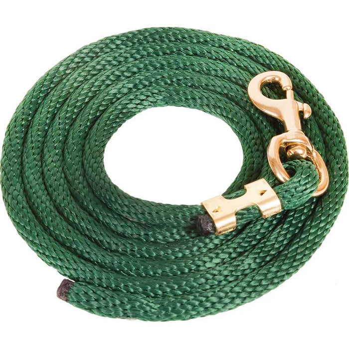 9'L Solid Color Poly Lead Rope with Bolt Snap - 121NG - Hunter Green - 7