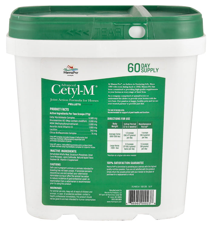 Advanced Cetyl M Pellets for Horses - 9NAJ - 11.2 lbs - 2