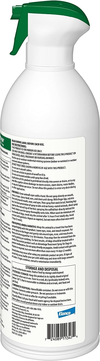 Advantage Treatment Spray for Dogs - E81B - 8 oz - 2