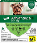 Advantage II for Dogs - E8A1 - 4 pack - Small Dogs (3 - 10 lbs) - 1