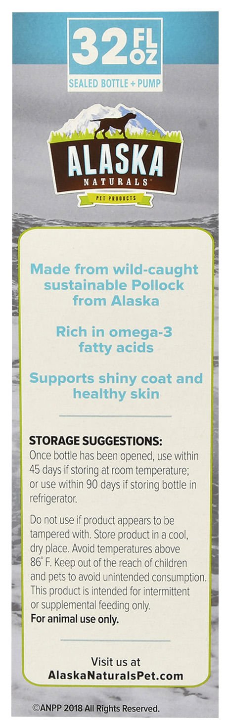 Alaska Naturals Wild Alaskan Pollock Oil for Dogs, 32 oz - ANP1C - 2