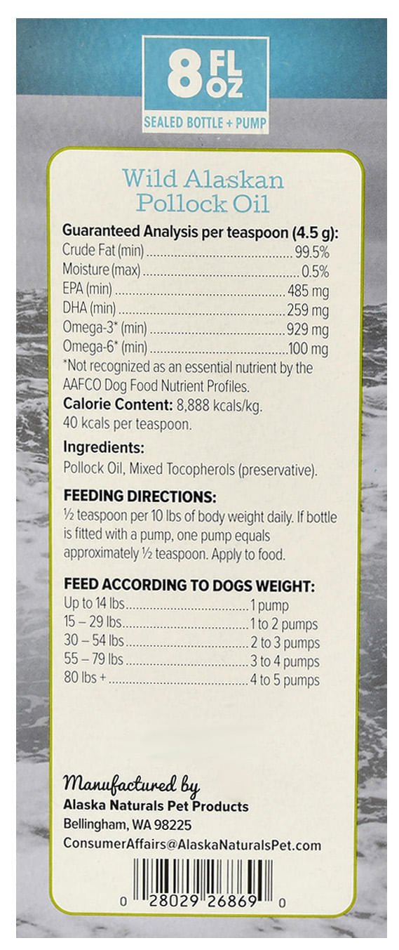 Alaska Naturals Wild Alaskan Pollock Oil for Dogs, 32 oz - ANP1C - 7