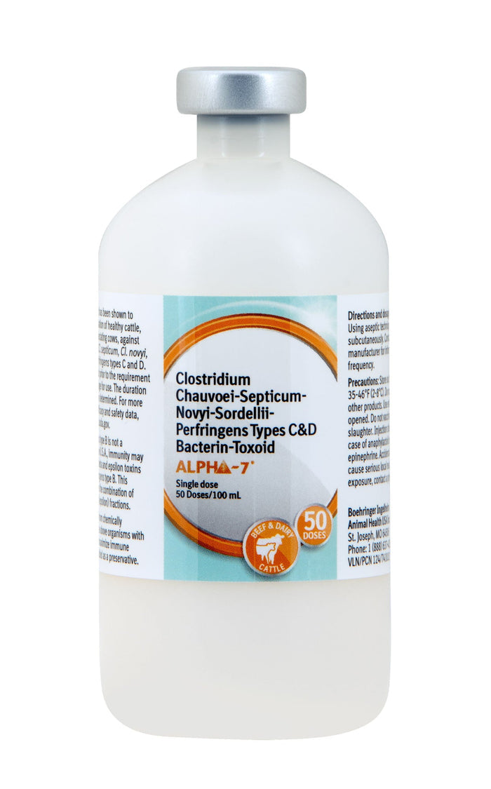 Alpha - 7 Blackleg Vaccine for Cattle - A9C7 - 50 Dose - 3