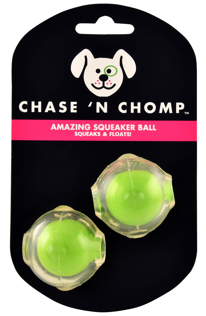 Amazing Squeaker Ball, 1.5 2pk Color Green