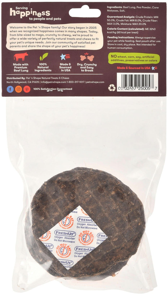 American Patties Premium Beef Lung Dog Treats - QYBR - 1 lb - 6