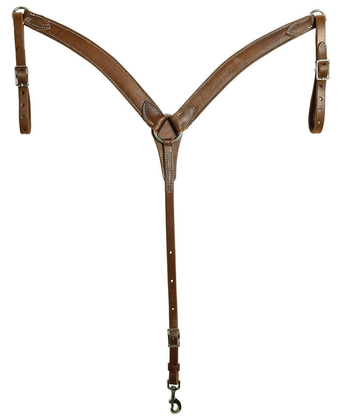Amish - Made Contoured Leather Breast Collar for Horses - BCLC4 - 1