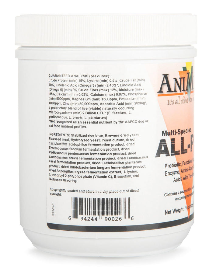 Animed ALL - PRO Probiotic Supplement for Multi - Species Animals - AXAQ - 1 lb - 3