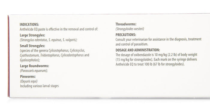 Anthelcide EQ (oxibendazole) Horse Dewormer - N2A1 - Single Pack - 4