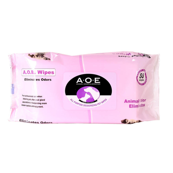 A.O.E All Purpose Deodorizing Pet Wipes, 80 ct - 005THL-AOE-W - 1