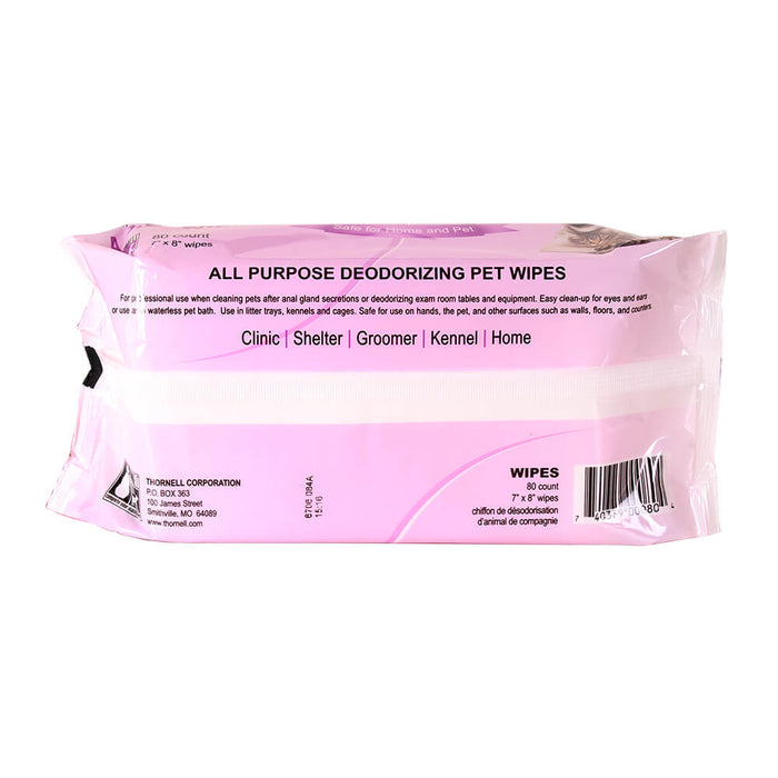 A.O.E All Purpose Deodorizing Pet Wipes, 80 ct - 005THL-AOE-W - 2