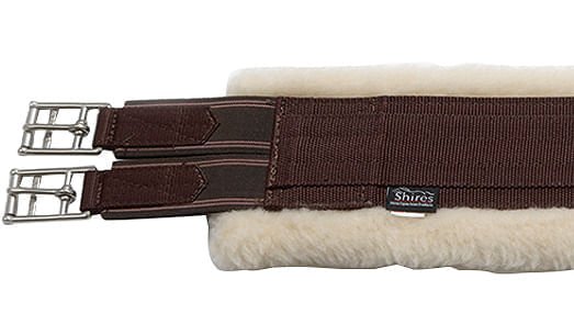 Arma Nylon Fleece Lined Girth for Horses, Brown - SEPN1 - 48 in - 2