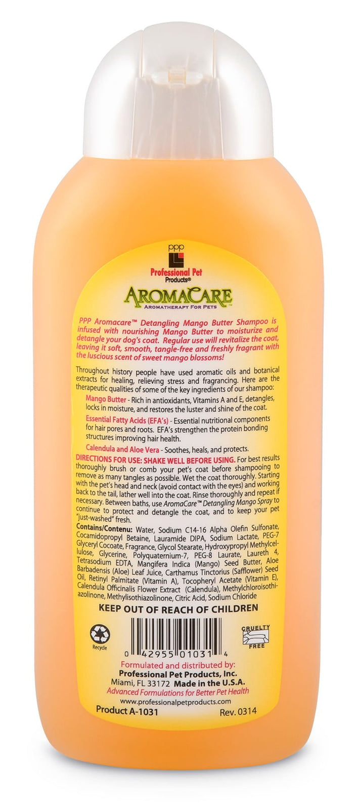 AromaCare Detangling Mango Pet Shampoo, 13.5 oz - PGTE - 2
