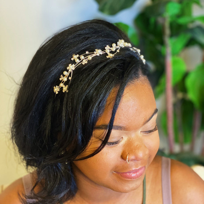 Artful Snow Flower Headband Ellisonyoung.com