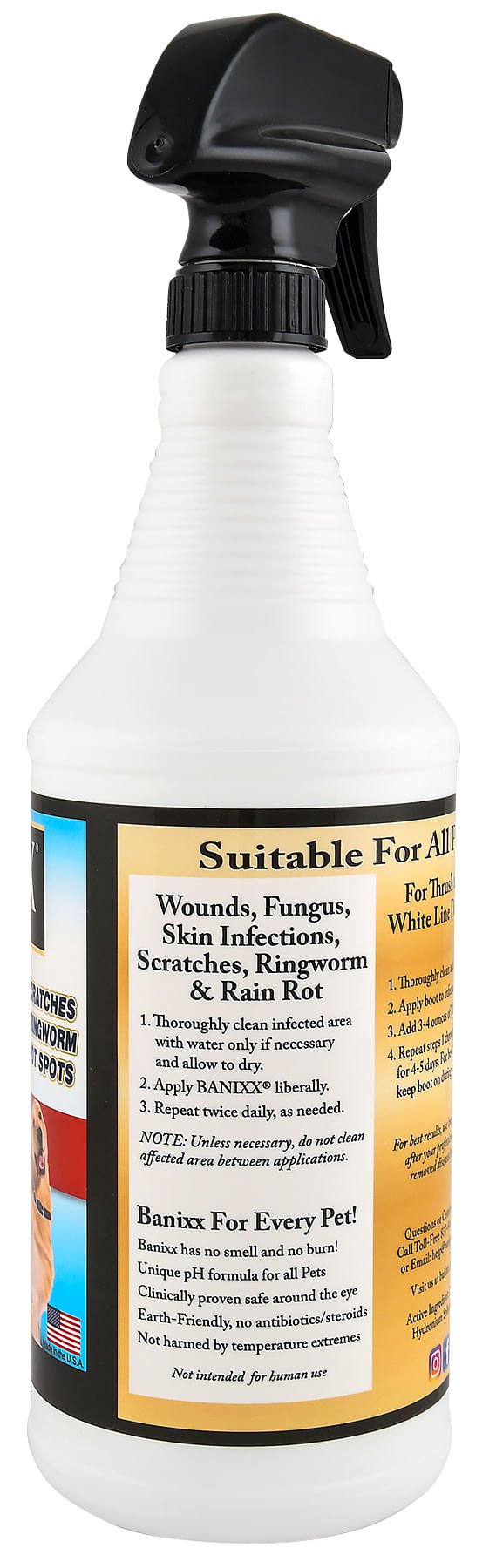 Banixx Horse & Pet Care Antibacterial & Antifungal Spray - SHEB2 - 32 oz - 4