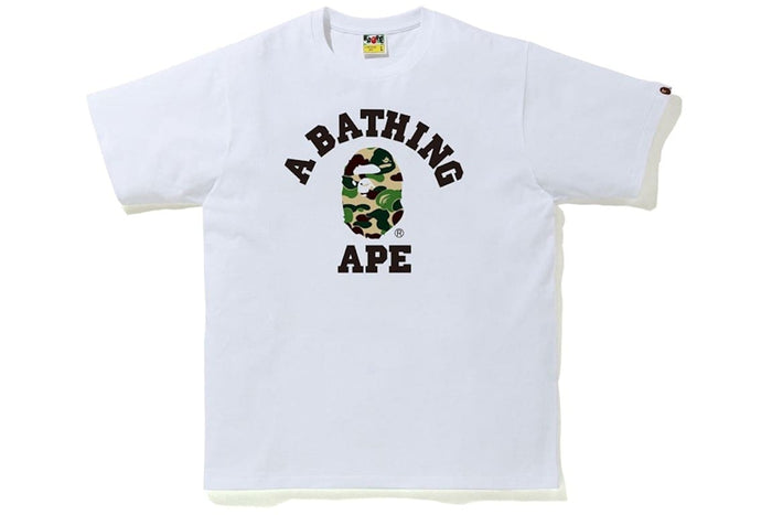 BAPE ABC Camo College Tee White/Green