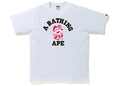 BAPE ABC Camo College Tee White/Pink