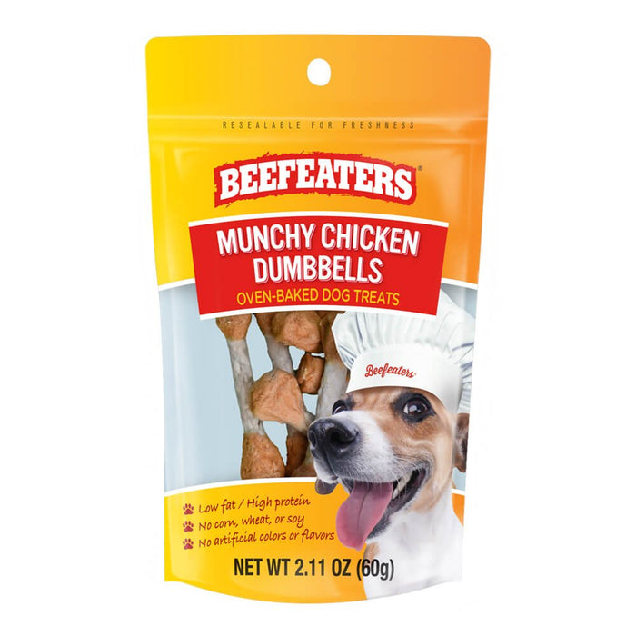 Beefeaters Munchy Chicken Dumbbells - 031BE-02147-12 - 2.11 oz, Case of 12 - 1