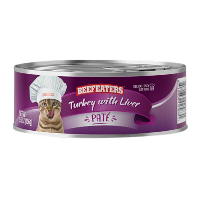 Beefeaters Pate Wet Cat Food, Case of 24 - 031BE-02583 - 5.5 oz, 24 ct - Turkey with Liver - 1
