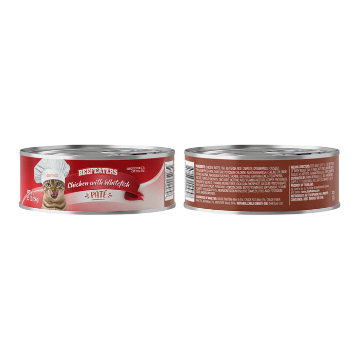 Beefeaters Pate Wet Cat Food, Case of 24 - 031BE-02584 - 5.5 oz, 24 ct - Chicken Whitefish - 7