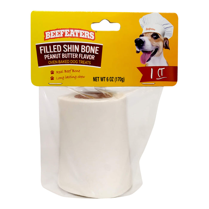 Beefeaters Shin Bone, Peanut Butter, 6 oz, Case of 6 - 031BE-348933 - 1