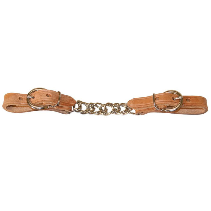 Berlin Custom Leather Flat Link Single Curb Chain - BCLF4 - Harness - 1