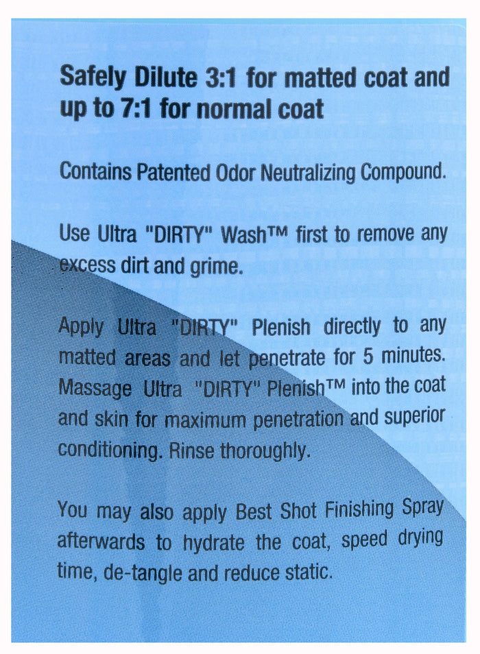 Best Shot Ultra Dirty Plenish Conditioner for Dogs & Cats - BSPAN - 1 gallon - 2