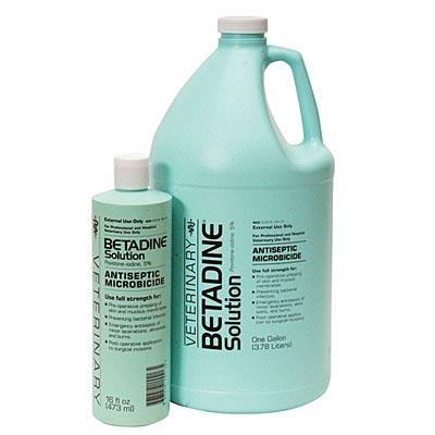 Betadine Antiseptic Solution (Povidone Iodine) Topical Wound Disinfectant for Dogs, Cats & Horses - P7B3 - 1 gallon - 4