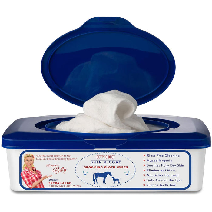 Betty's Best Skin & Coat Cloth Wipes - RJMBW - 8" x 8" - 1