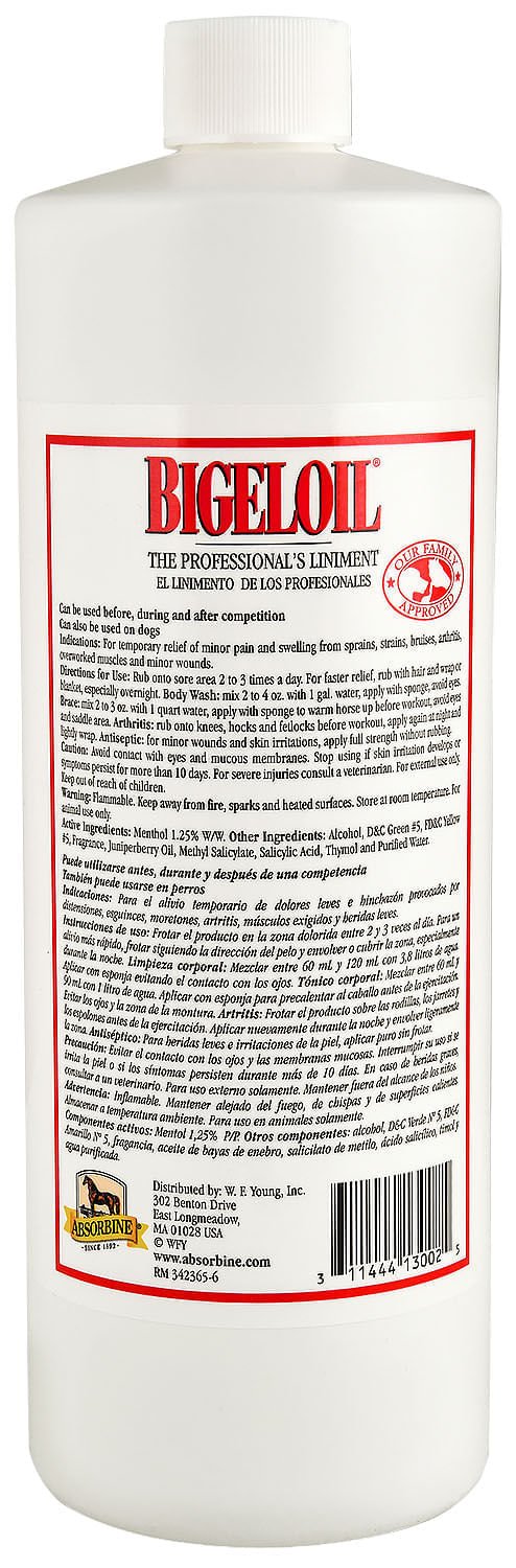 Bigeloil Horse Liniment - Y1B2 - 32 oz - Liquid - 6
