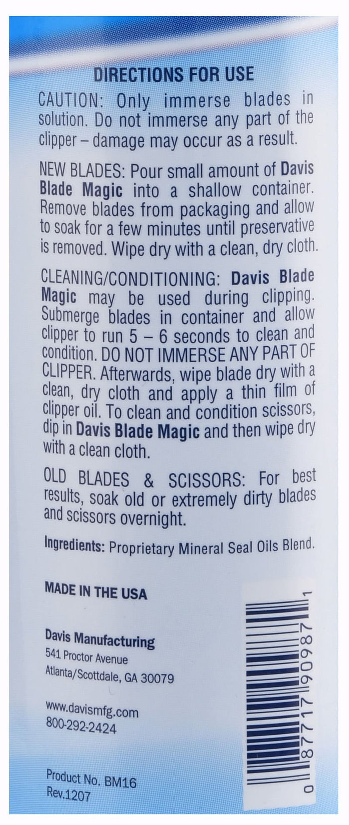Blade Magic Grooming Clipper & Blade Lubricating Wash, 16 oz - DAV1AJ - 5